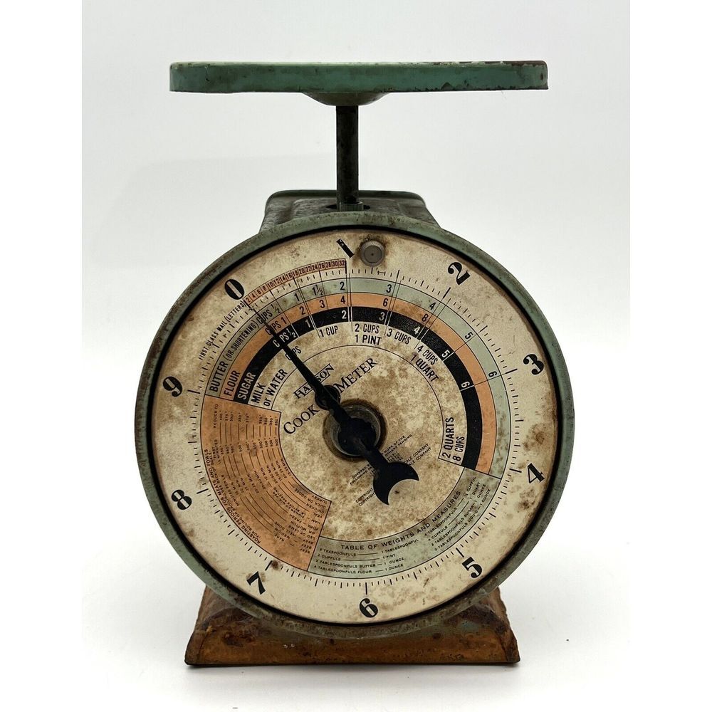 Antique 1930s Hanson Cook-O-Meter Kitchen‎ Scale 10 Pounds